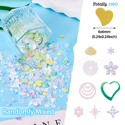 100 г пластиковых пайеток&nbsp;PVC-TA0001-04E-1