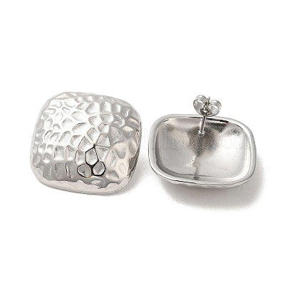 Серьги-гвоздики из нержавеющей стали 304 EJEW-D100-03P-1