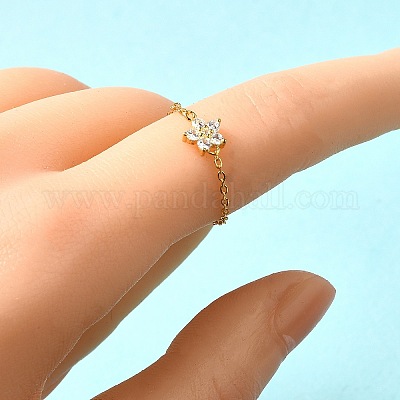 925 серебряное кольцо-слайдер с микропаве из кубических цирконий RJEW-R016-02G-02-1