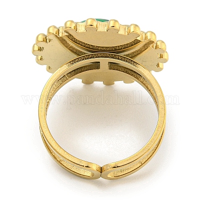 Ионное покрытие (ip) 304 нержавеющая сталь синтетический малахит манжетные кольца G-Z056-08G-03-1