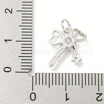 Покрытие стойки латунь микропаве прозрачные подвески из кубического циркония KK-B093-01D-P-1