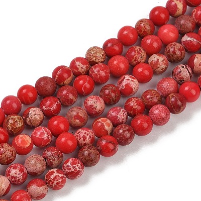 Нити бусин из окрашенного натурального регалита/императорской яшмы/морского осадка яшмы G-B124-C04-1