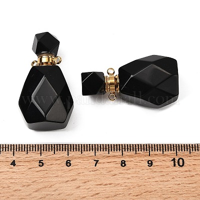 Кулоны для духов из натурального обсидиана G-B149-02G-04-1