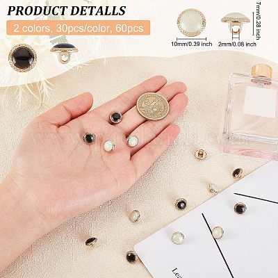 60 шт. 2-х цветная пуговица из сплава с 1 отверстиями на стержне BUTT-OC0001-28-1