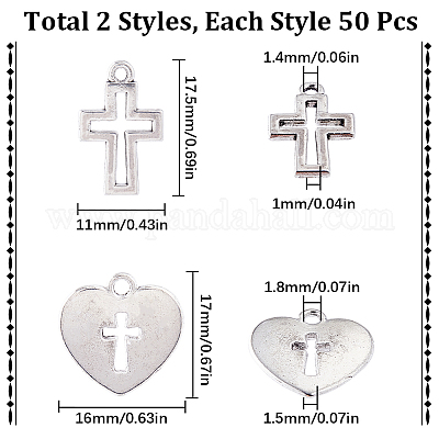 100шт 2 стиля подвески из сплава в тибетском стиле FIND-SC0006-65-1