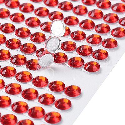 Самоклеящиеся акриловые наклейки со стразами STIC-PW0012-01B-1