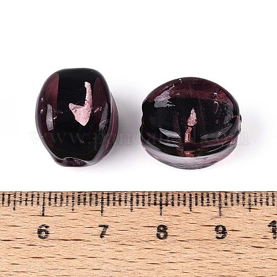 Бусины ручной работы бусины серебряной фольгой FOIL-T024-12A-1