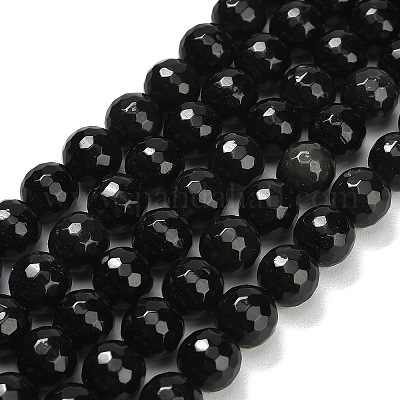 Natürlichen Obsidian Perlen Stränge&nbsp;G-C280-B11-10mm-1