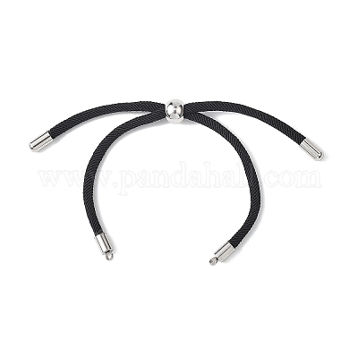 Изготовление браслета-слайдера из круглого нейлонового шнура AJEW-JB01461-02-1