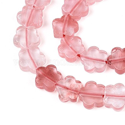 Вишневого кварца стеклянные бусы пряди G-N257-24A-10-1