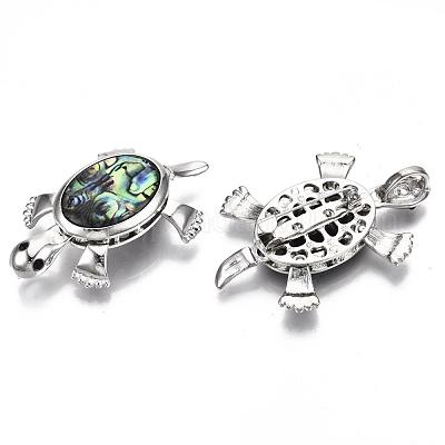 Брошь из ракушек морского ушка / пауа RESI-S376-09-1