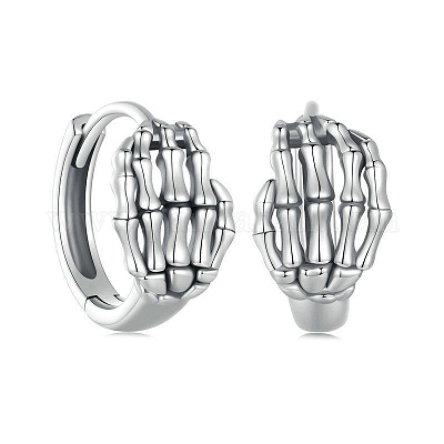 925 серьги-кольца в форме скелета из стерлингового серебра TS8086-1