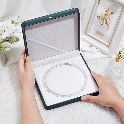 Подарочная коробка для хранения ожерелий из искусственной кожи AJEW-WH0502-52-1