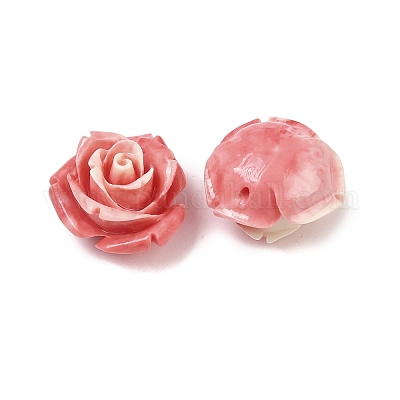 Резные бусины из синтетического коралла&nbsp;SHEL-Z003-03F-1