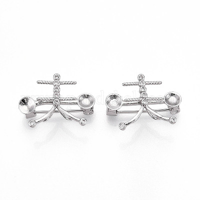Латунь микро проложить кубического циркония фурнитуры брошки KK-N258-19P-1