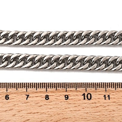 8 мм кубинские звенья цепи из нержавеющей стали 304 для мужчин NJEW-B134-03B-P-1