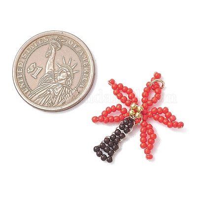 Стеклянные подвески из бисера&nbsp;PALLOY-MZ01251-1