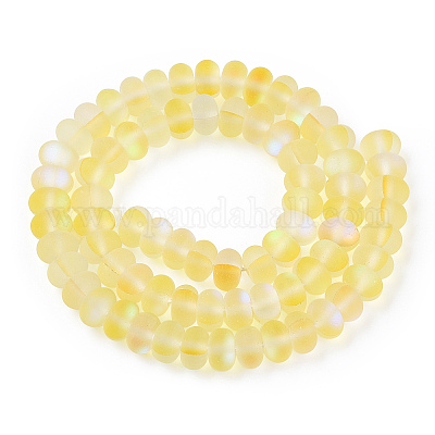 Матовые прозрачные стеклянные бусины FGLA-M002-01H-1