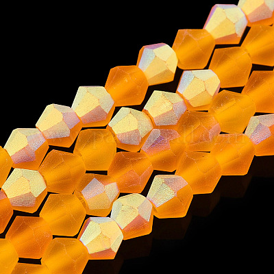 Имитируют нити бус из матового стекла из австрийского хрусталя GLAA-F029-TM2mm-A23-1