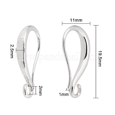 Wholesale SUPERFINDINGS 20Pcs Brass Earring Hooks Hypoallergenic
