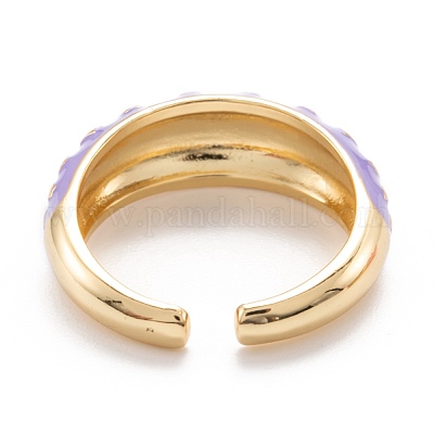 Манжеты из латуни с эмалью RJEW-I077-14G-1