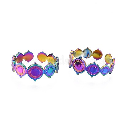 Кольцо-манжета из нержавеющей стали 304 с плоской круглой оберткой&nbsp;RJEW-N038-063-1