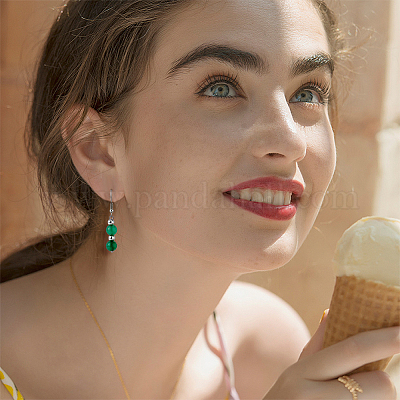 3 нити окрашенных натуральных нефритовых бусин G-HY0001-26-1