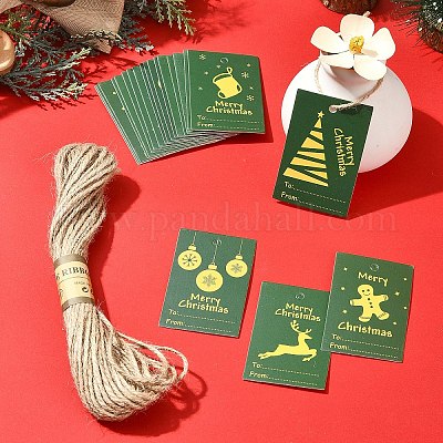 100 шт. прямоугольные бумажные подарочные бирки CDIS-FS0001-19B-1