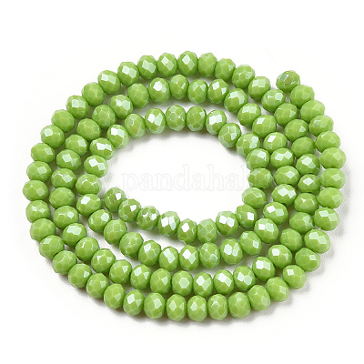 Стеклянные бусины с гальваническим покрытием  EGLA-A034-P3mm-A28-1