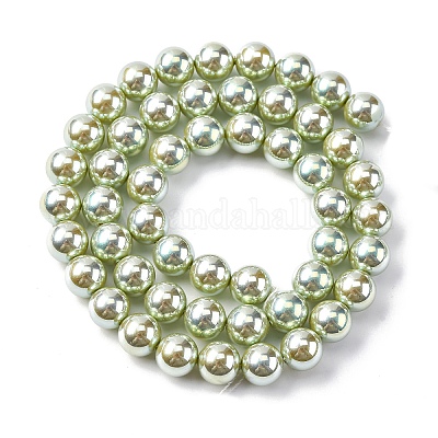 УФ-покрытие перламутровые стеклянные жемчужные бусины нити GLAA-F128-01B-T14-1