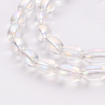 Гальванизируйте прозрачное стекло бисер нитей EGLA-T020-11-A02-1