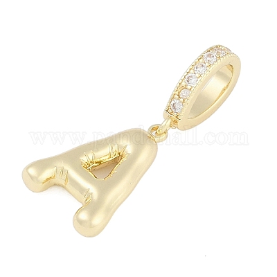 Латунные микропаве прозрачные подвески с фианитом KK-M289-01A-G-1