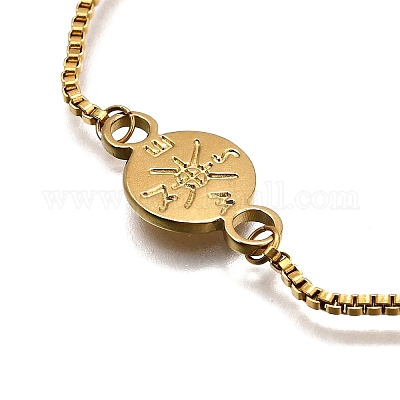 Браслеты-слайдеры из нержавеющей стали 304 с коробчатой цепочкой BJEW-TA00644-1