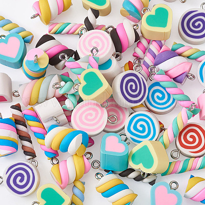 Кулоны из смолы и кулоны из полимерной глины ручной работы DIY-TA0008-75-1