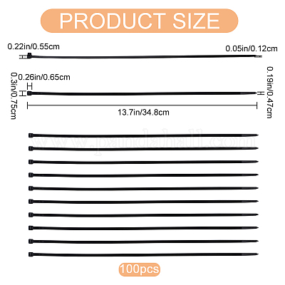 Нейлоновые кабельные стяжки AJEW-WH0248-255-1