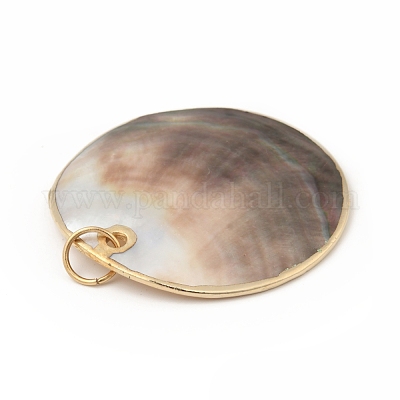 Натуральные черные губные оболочки большие подвески BSHE-G029-20G-1