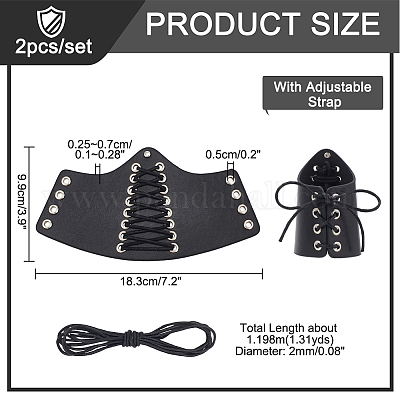 Регулируемый браслет из искусственной кожи с восковыми хлопковыми шнурами AJEW-WH0248-457B-1