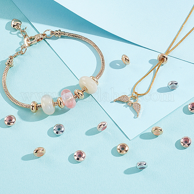 60шт 3 цвета латунные бусины&nbsp;KK-GA0001-91-1