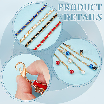 4 шт. 4-х цветные цепные ремни из сплава AJEW-GA0006-30-1