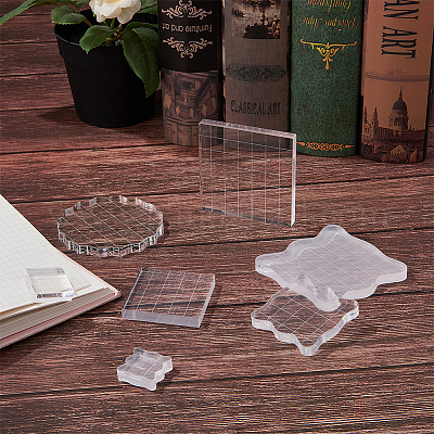 Shop GORGECRAFT 8pcs Stamp Blocks Acrylic Clear Stamping Blocks Tools Grid  Lines Flower Square for Scrapbooking Crafts Making，Assorted Sizes for  Jewelry Making - PandaHall Selected