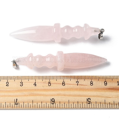 Природного розового кварца подвески G-C187-02E-1
