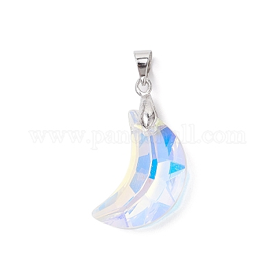 Цвет AB покрытием стеклянные подвески PALLOY-JF04595-02-1