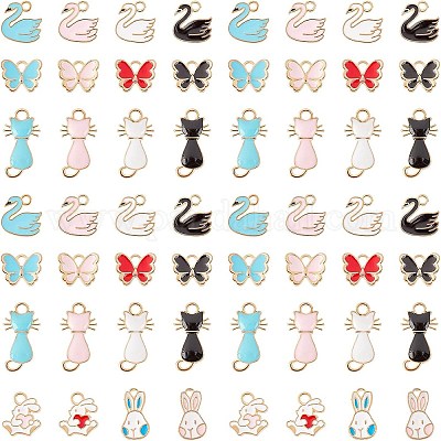 Подвески из эмали и сплава ENAM-NB0001-35LG-1