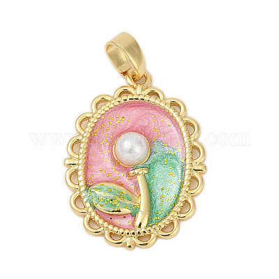 Латунь эмаль подвески KK-U068-11A-01G-1