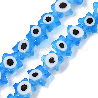 Ручной сглаза бусины бисер нитей LAMP-G166-02D-1