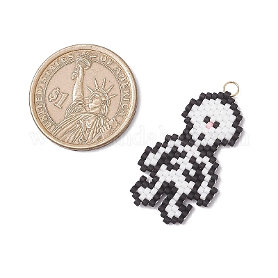 Подвески-скелеты из бисера PALLOY-MZ00974-1