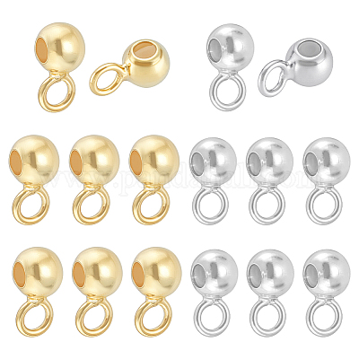 16 шт. 2 цвета 925 серебряные трубчатые дужки&nbsp;STER-BC0003-75-1