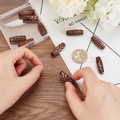 1 нить тибетских бусин Дзи G-NB0004-08-1