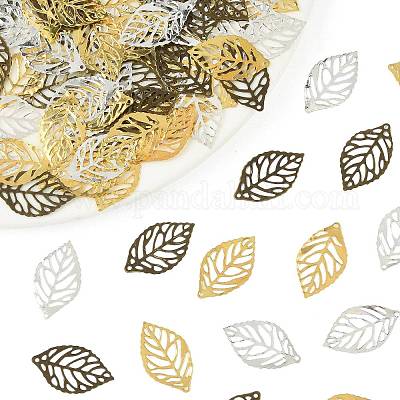 100 шт. 3-х цветные железные филигранные подвески-соединители IFIN-FS0001-60-1