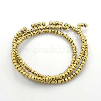 Гальванизировать немагнитных синтетический гематит бисер пряди G-J208G-11-1